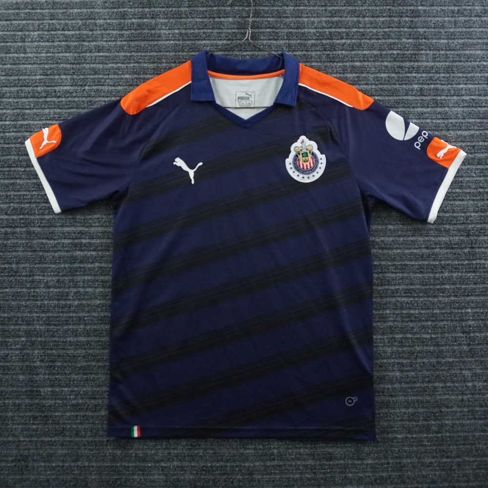 Puma‎ Chivas Guadalajara Soccer Jersey Mens Large Navy Blue Gomez 10 Liga MX
